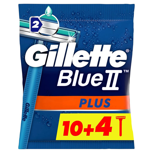  Gillette Plus Men Blue II Disposable Razor 1 x 14 Pcs