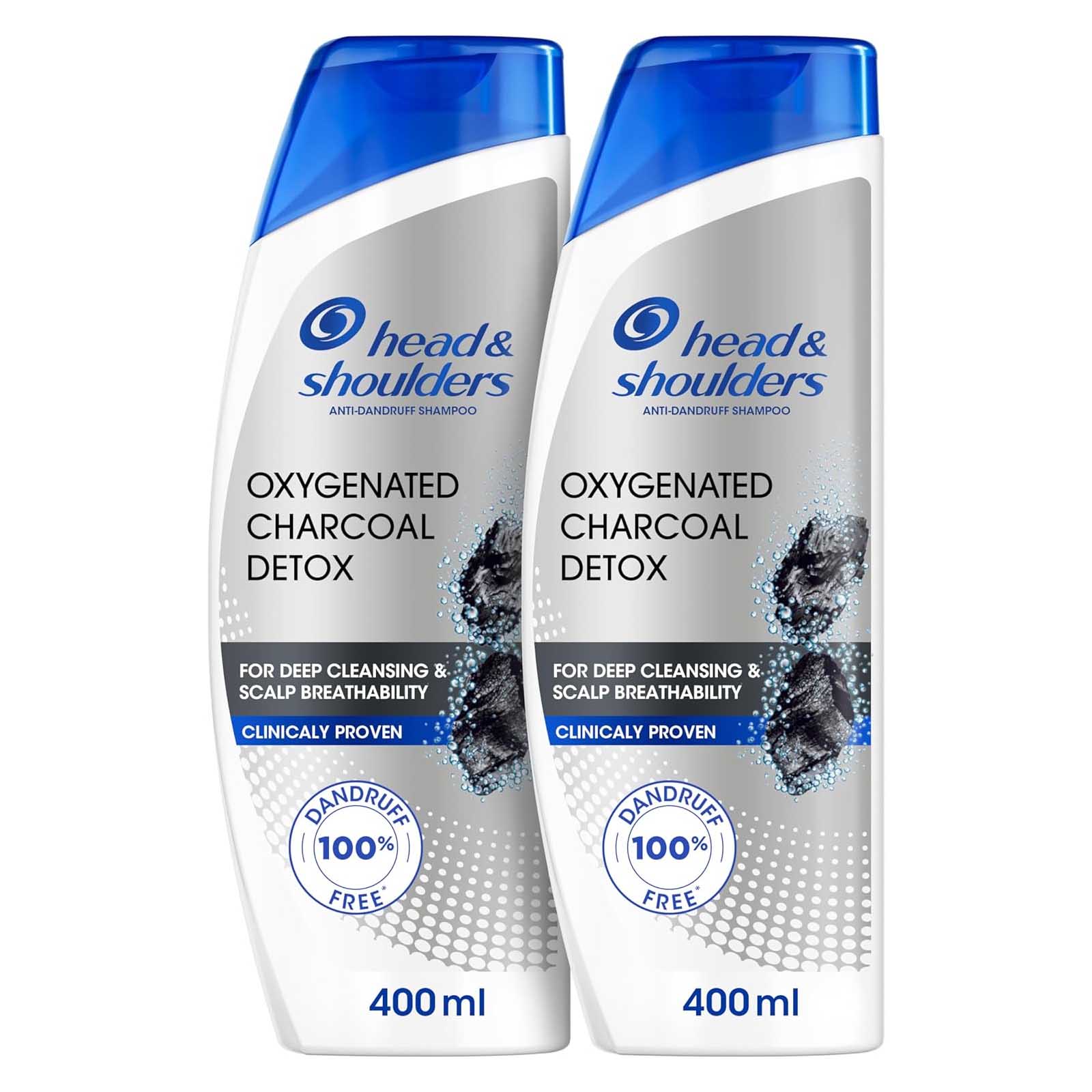 SHAMPOO ANTI DANDRUFF OXYGENATED CHARCOAL DETOX HEAD & SHOULDERS ( 2 X 400 ML )