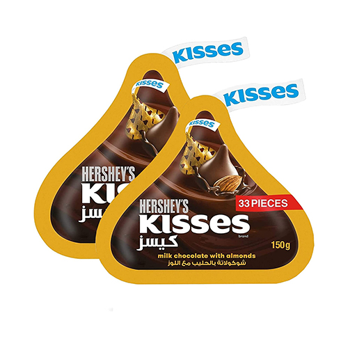 MILK CHOCOLATE WITH ALMOND KISSES HERSHEYS (150 GM)