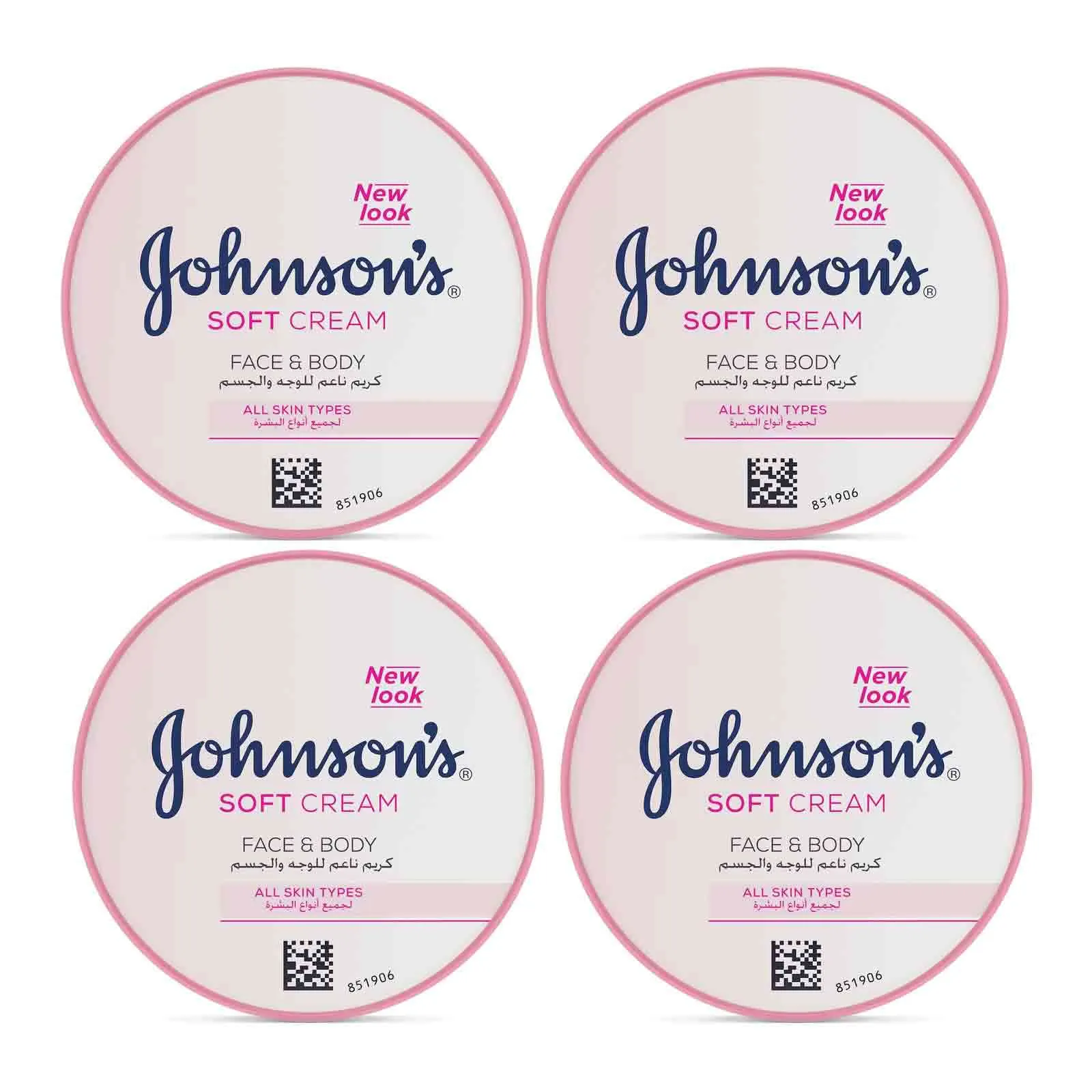 CREAM SOFT FACE & BODY JOHNSONS ( 4 X 200 ML )