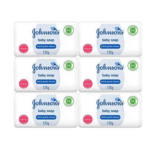  Johnsons Baby Soap Mild and Gentle Cleanse 6 x 125 g