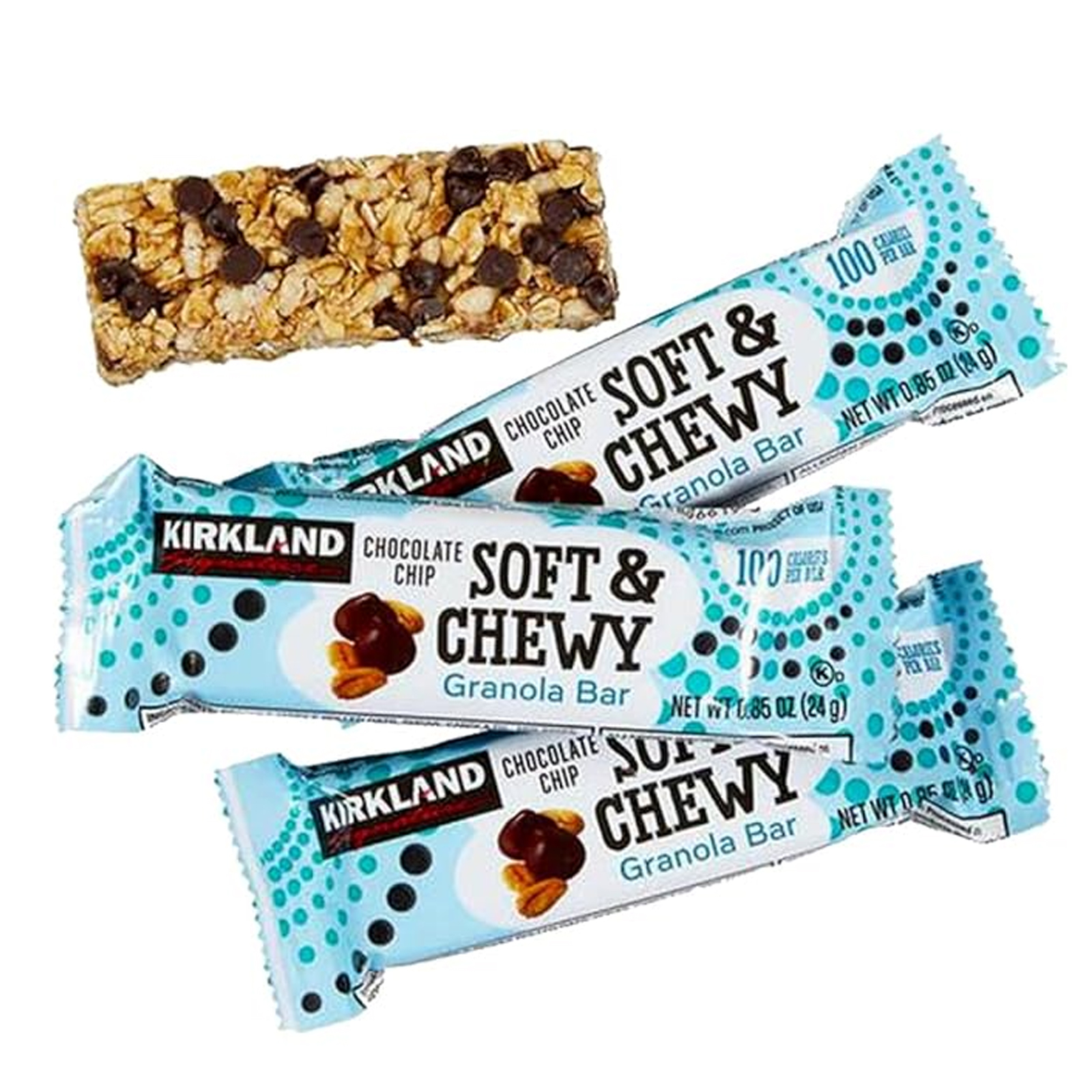  Kirkland Signature Chewy Protein Bars Gluten Free Peanut Butter & Semisweet Choco Chip  40 Gm