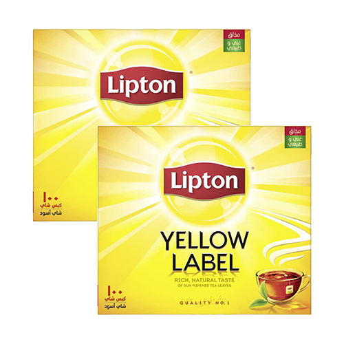 TEA BAG YELLOW LABEL LIPTON ( 2 X 100 BAG )