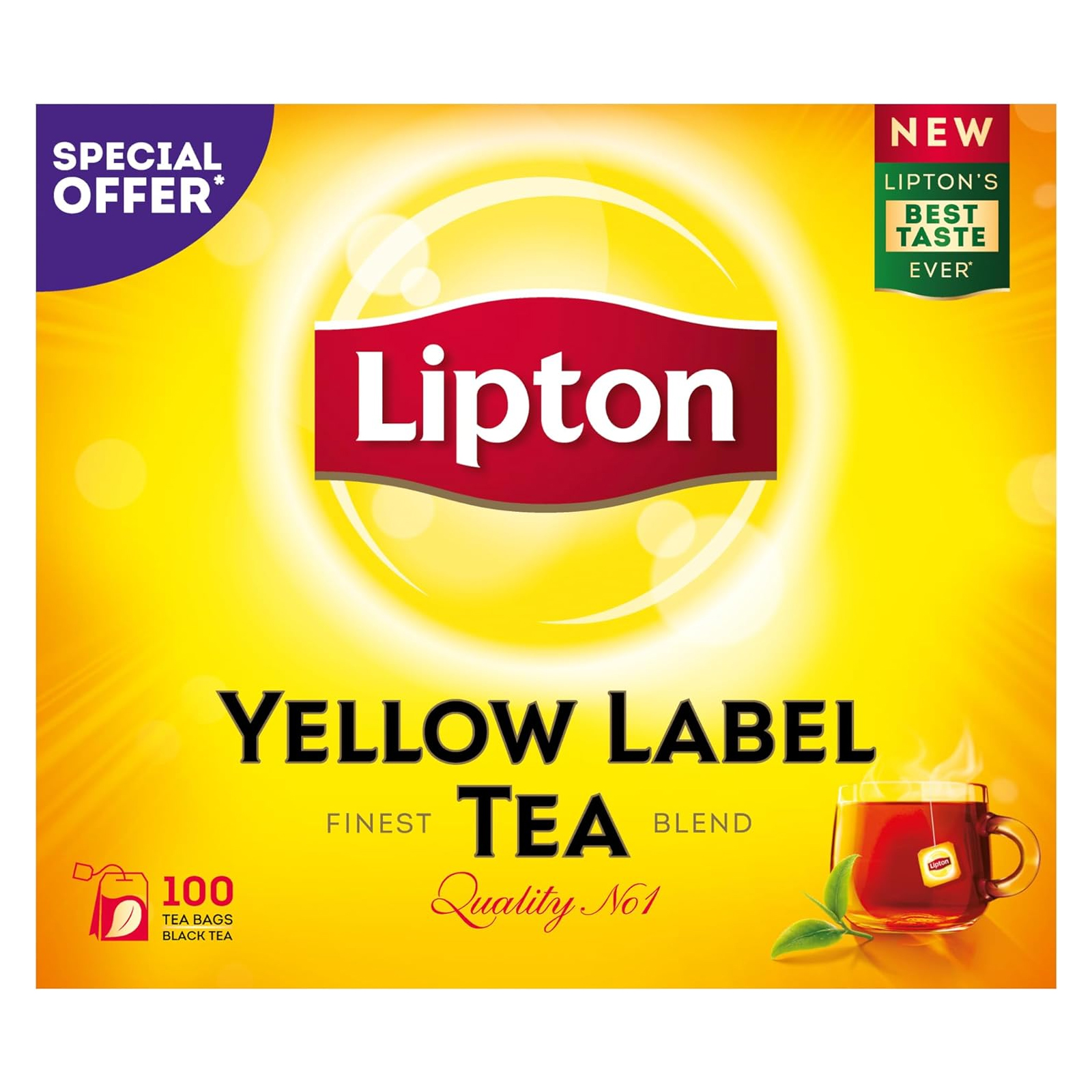 TEA BAG YELLOW LABEL LIPTON ( 100 BAG )