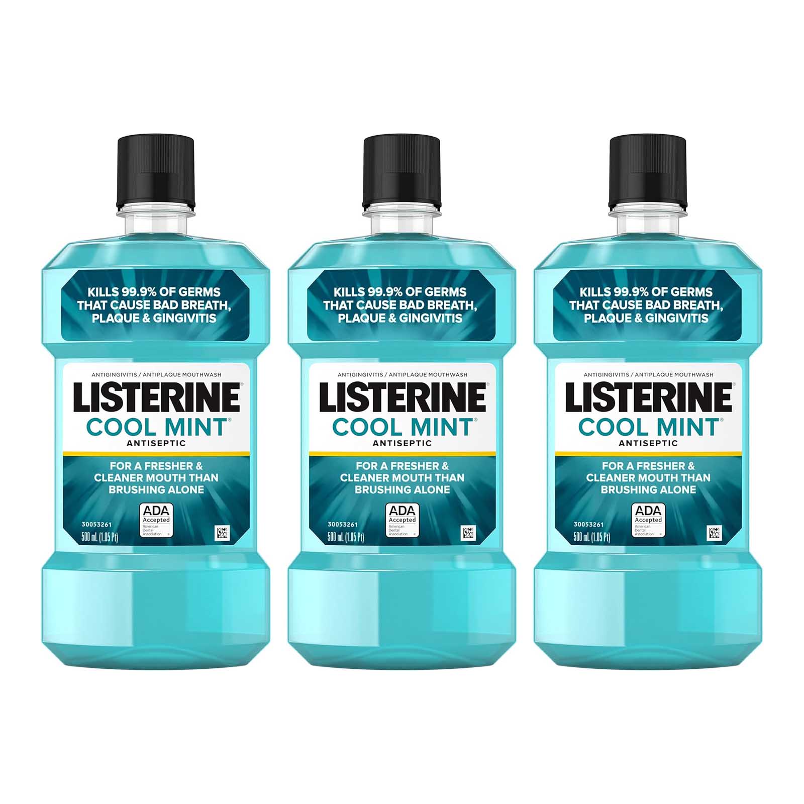 MOUTH WASH COOL MINT LISTERINE ( 3 X 500 ML )