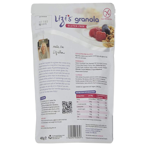  Lizis Gluten Free Nut And SeedsGranola 400g