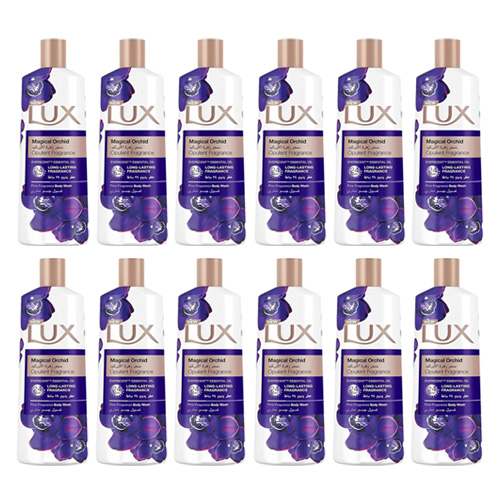  Lux Perfumed Body Wash Magical Orchid for 24 Hours Long Lasting Fragrance 6 X 2 X 500 ml