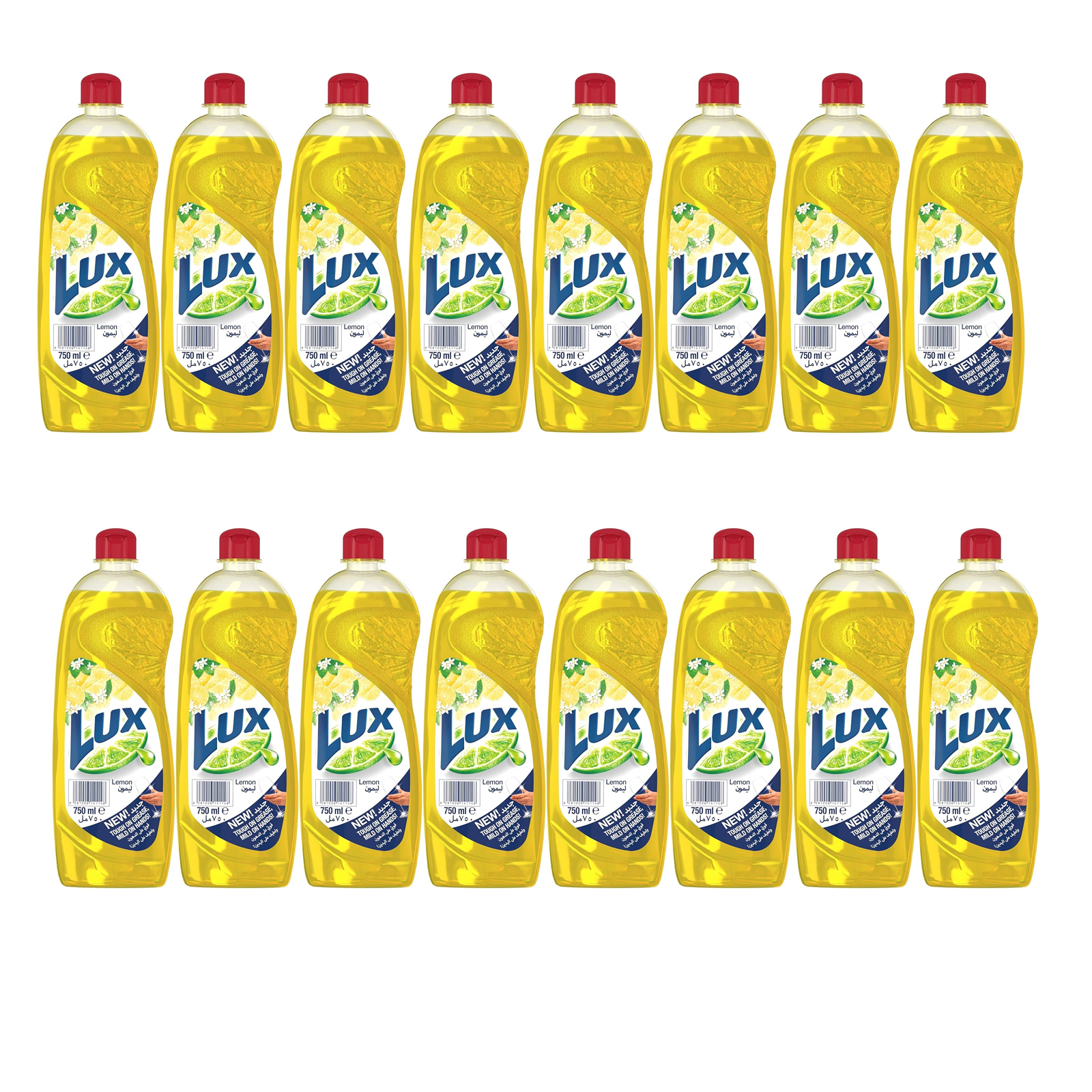 DISH WASHING LIQUID LEMON LUX ( 16 X 750 ML )