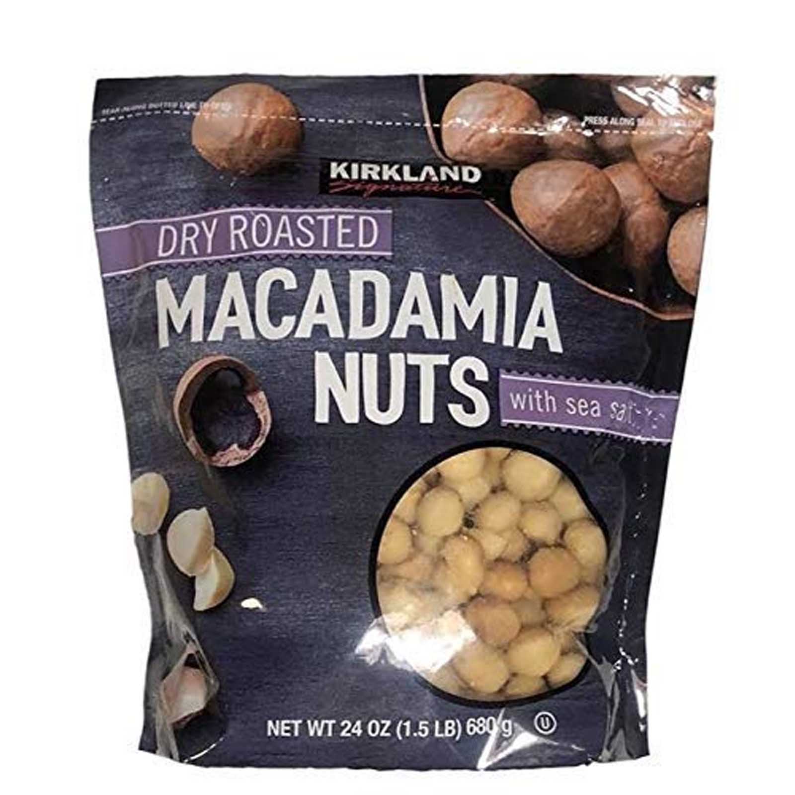 NUTS MACADAMIA SALTED DRY ROASTED KIRKLAND SIGNATURE (1.5 LB/680 GM)