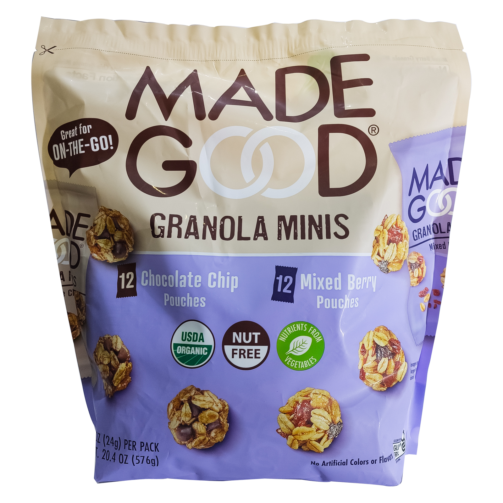  Granola Minis 24 Gm ( Cho Chip - 12, Mixed Berry - 12 ) Made Good 24 Pcs