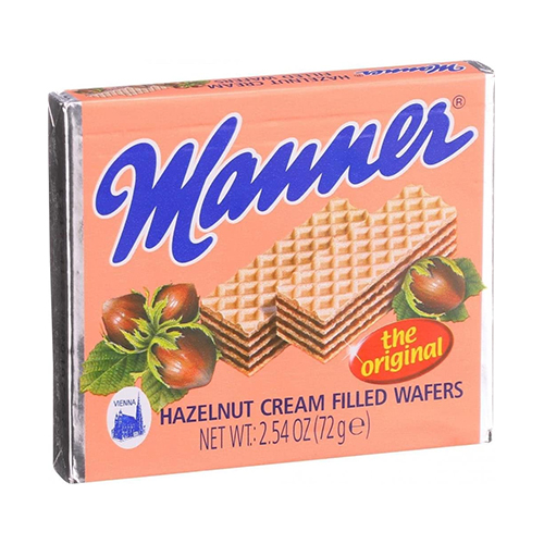  Manner Hazelnut Biscuits Wafer 12 x 72 g