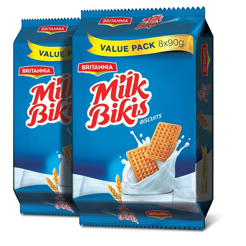  Britannia Milk Bikis Biscuits 6 X 8 X 90 g
