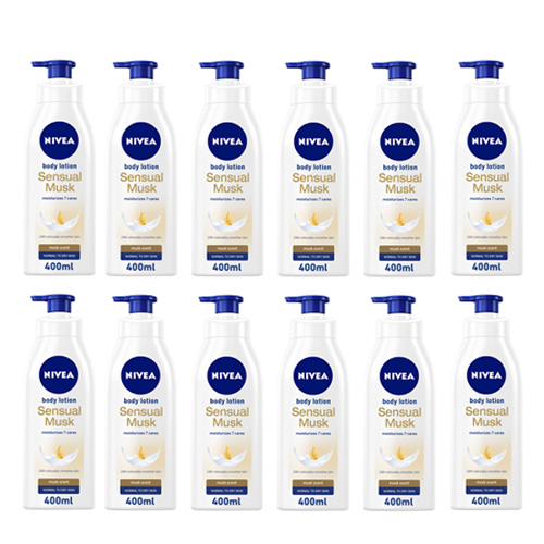  NIVEA Body Lotion Hydration, Aloe Vera, Normal to Dry Skin 12 X 400 ml