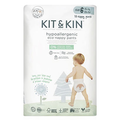 Kit & Kin Nappy Pants Size 6 - 15+ Kg ( 18 Pcs )