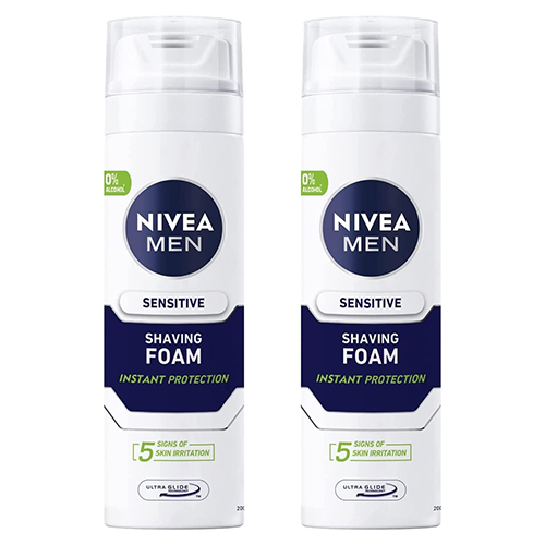  Nivea Sensitive Shaving Foam 2 x 200 ml