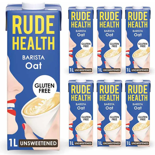 MILK OAT BARISTA DRINK RUDE HEALTH ( 6 X 1 LTR )