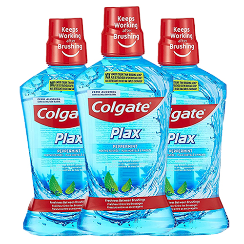  Colgate Plax Peppermint Blue Mouth Wash 3 x 500 ml