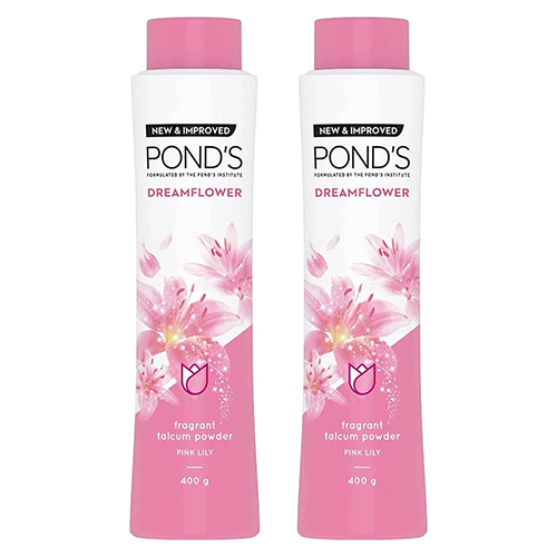  Ponds Dream Flower Talcum Powder With Pink Lily 2 x 400 gm