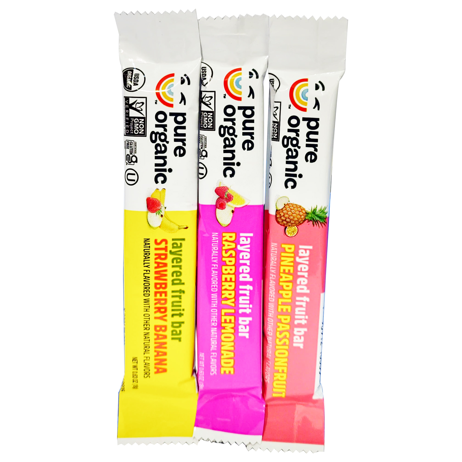 FRUIT BAR LAYERED STRAWBERRY BANANA PURE ORGANIC ( 18 GM )