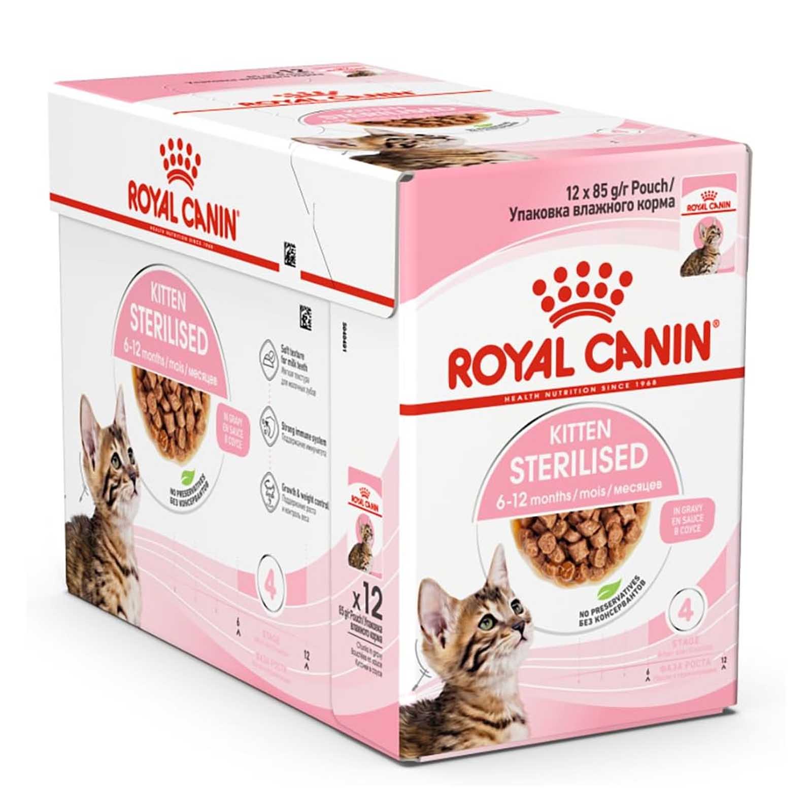 CAT FOOD KITTEN STERILISED ROYAL CANIN ( 12 X 85 GM )