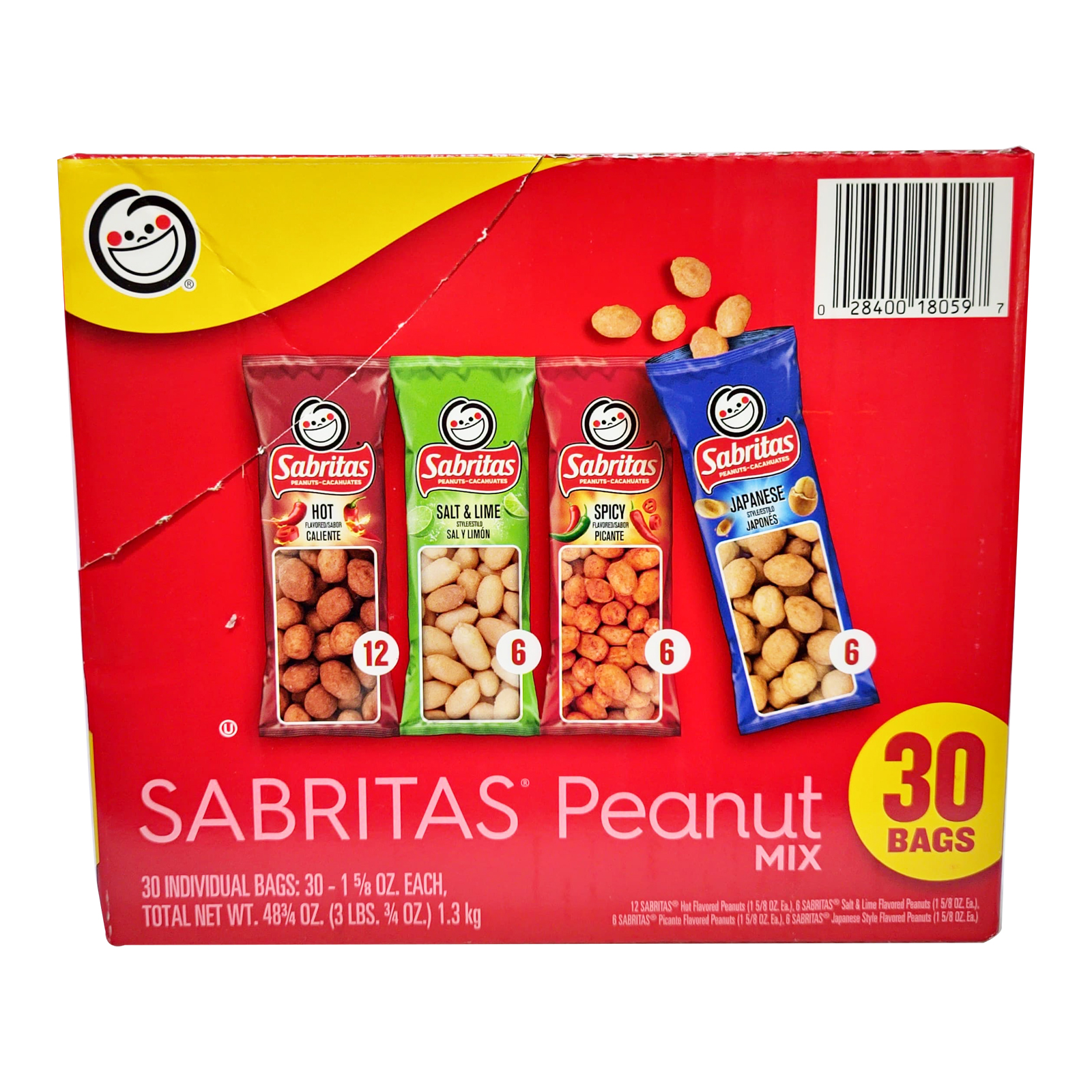 PEANUT MIX ASSORTED SABRITAS ( 30 X 46 GM )