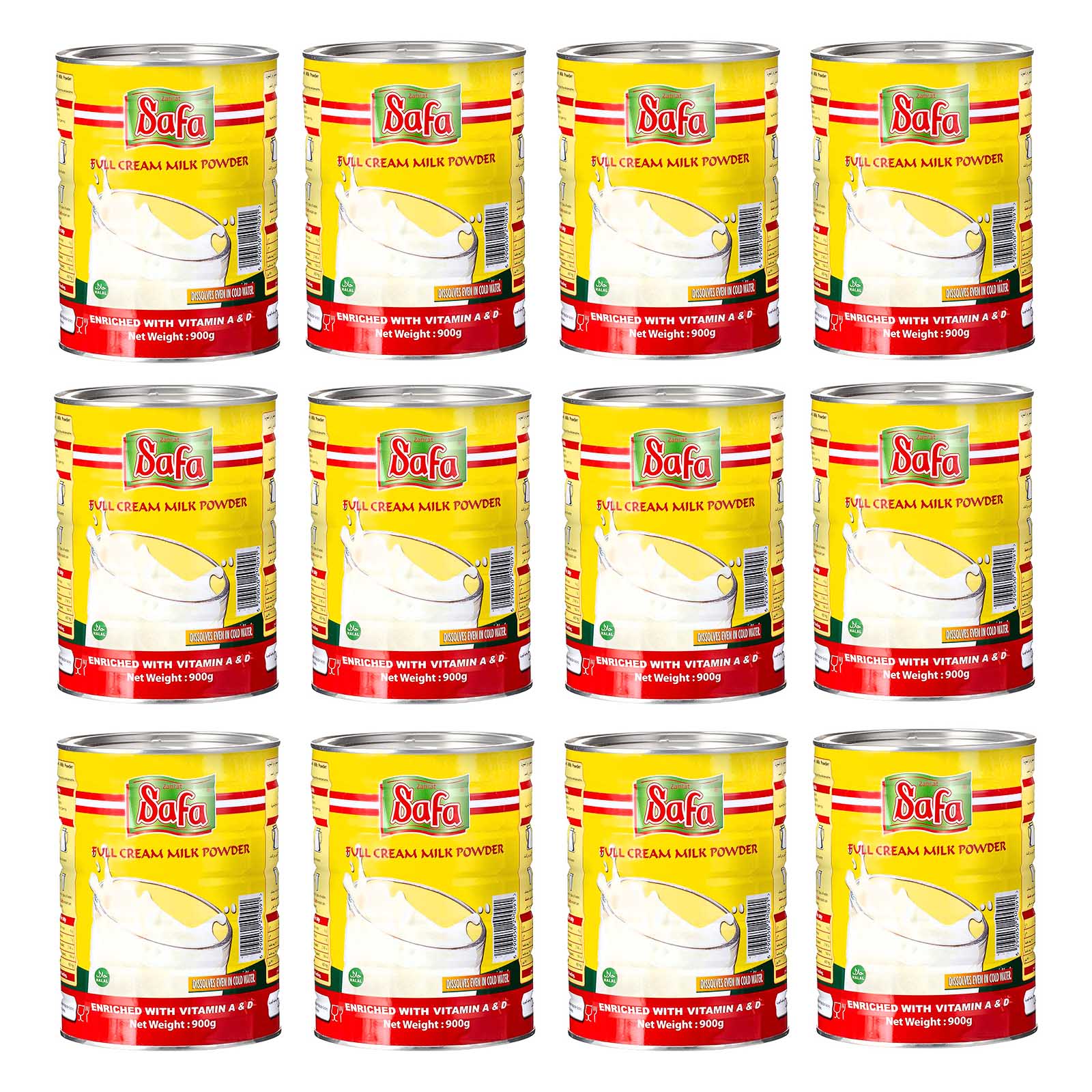 MILK POWDER INSTANT TIN SAFA ( 12 X 900 GM )