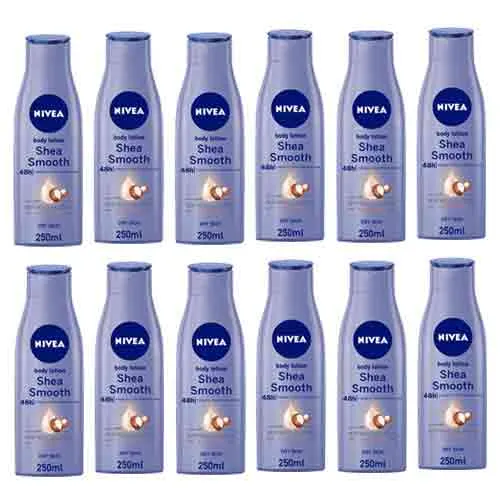  NIVEA Shea Smooth Body Lotion 12 X 250 ml