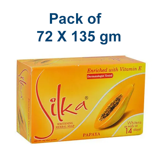 SOAP HERBAL PAPAYA SILKA ( 72 X 135 GM )