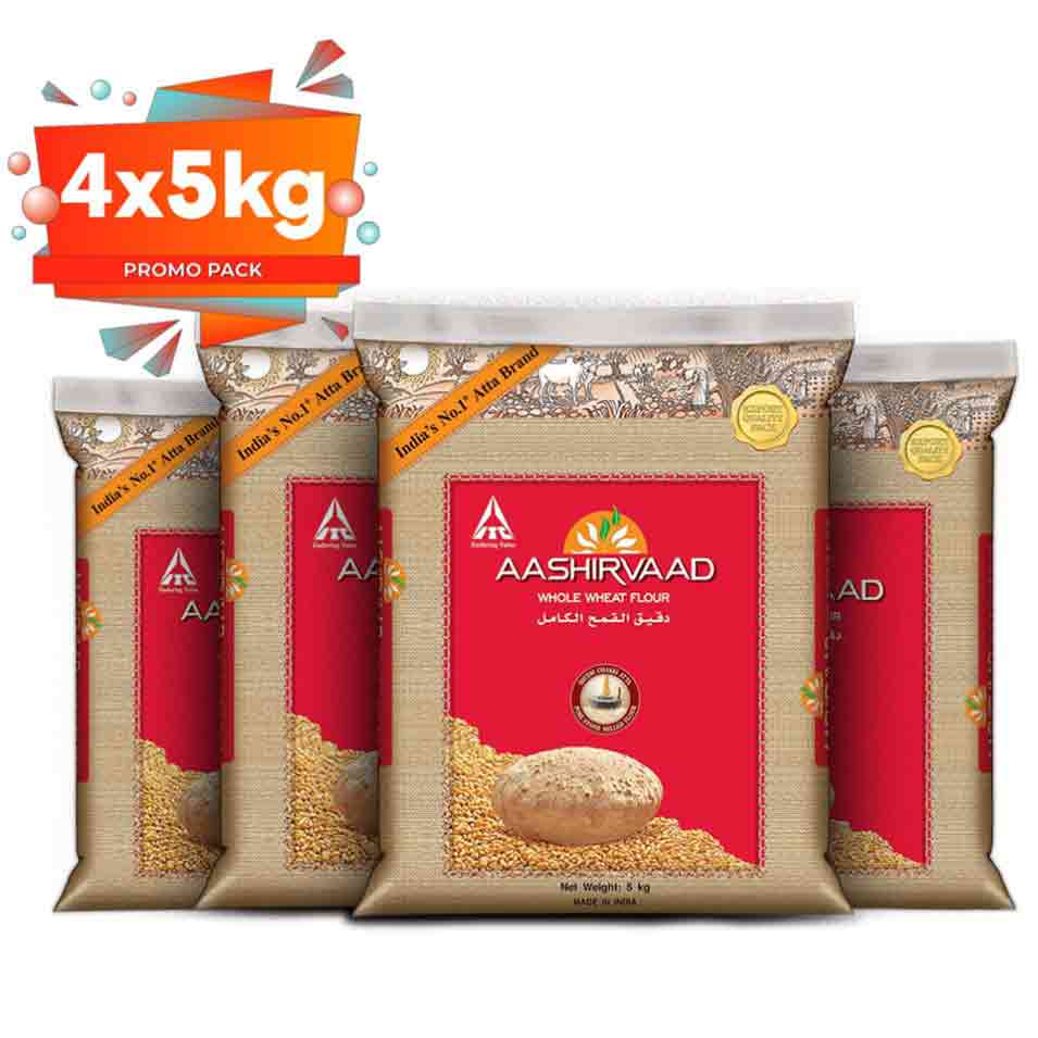  Aashirvaad Whole Wheat Flour Atta ( 4 X 5 Kg )