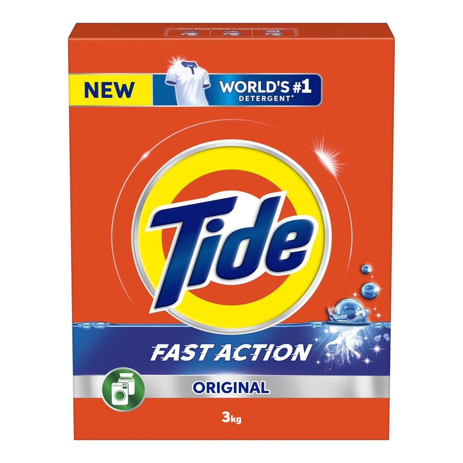 LAUNDRY DETERGENT POWDER GREEN AUTOMATIC FAST ACTION ORIGINAL TIDE ( 3 KG )