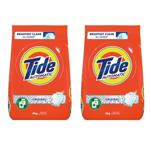  Tide Laundry Detergent Powder Automatic Original Scent 2 x 6 Kg