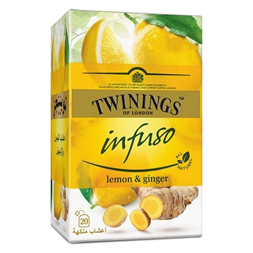  Twinings Infuso Lemon & Ginger Tea Bags 1 x 20 Pcs