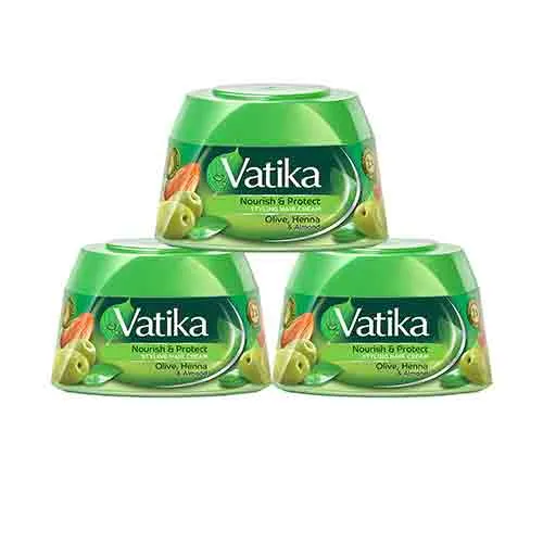 HAIR CREAM NOURISH & PROTECT VATIKA ( 3 X 140 ml )