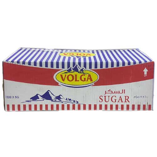 SUGAR STICKS WHITE VOLGA ( 1000 X 5 GM )