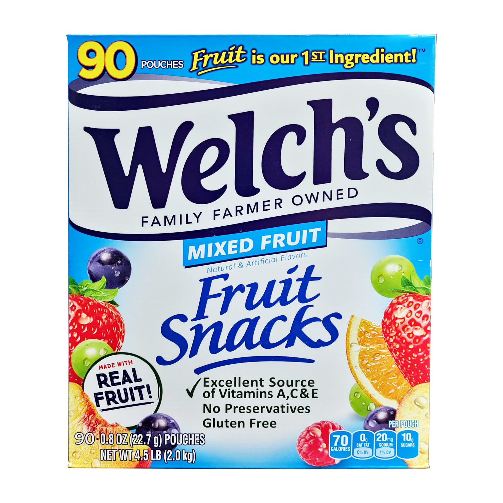 FRUIT SNACKS MIXED FRUIT WELCHS ( 90 X 22.7 gm )