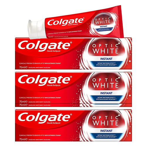  Colgate Optic White Instant Whitening Toothpaste 3 x 75 ml