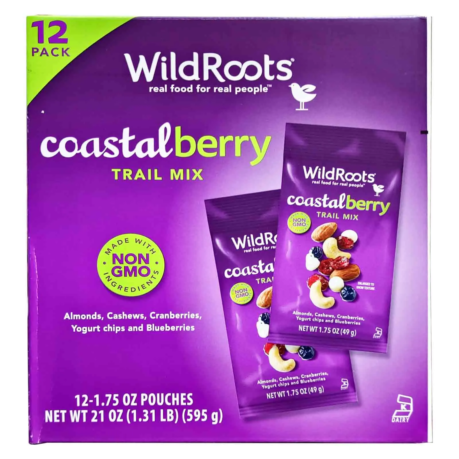 WildRoots Coastal Berry Trail Mix Snack 12 x 1.75 Oz